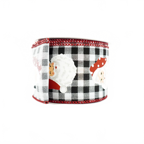 Ribbon 2.5" Santa Head On Check