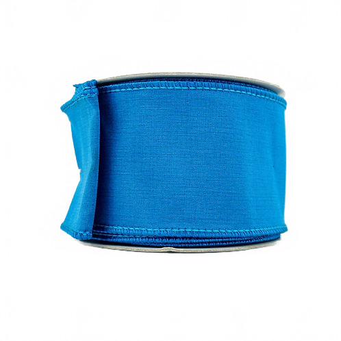 Ribbon 2.5" Taffeta Wired Turquoise