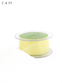 1.5 Inch Soft Shimmer Lemon Sheer Ribbon With Cut Edge