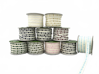 ⅜ Inch Dot Center Line Woven Edge Ribbon