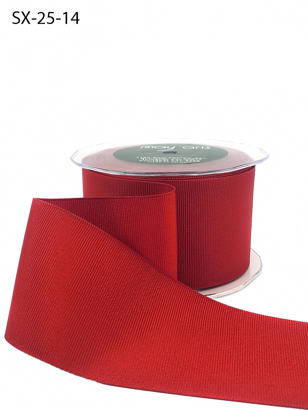 ~2.5 Inch Heavy-Weight (Higher Thread Count) Classic Red Grosgrain Ribbon With Woven Edge
