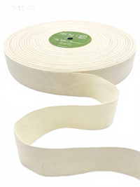 1.5 Inch 100% Cotton Classic Light Weight Natural Twill Ribbon With Woven Edge ()