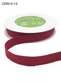 3/4 Inch 100% Cotton Classic Medium Weight Red Twill Ribbon With Woven Edge