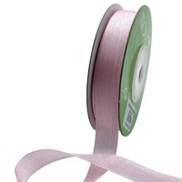 1/2 Inch 100% Hand-Dyed Pink Silk Ribbon With Woven Edge