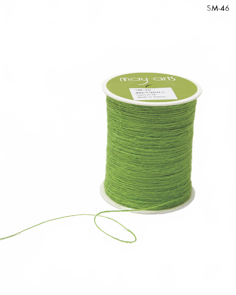 1 Millimeter 100% Jute Parrot Green Burlap String Cord Ribbon