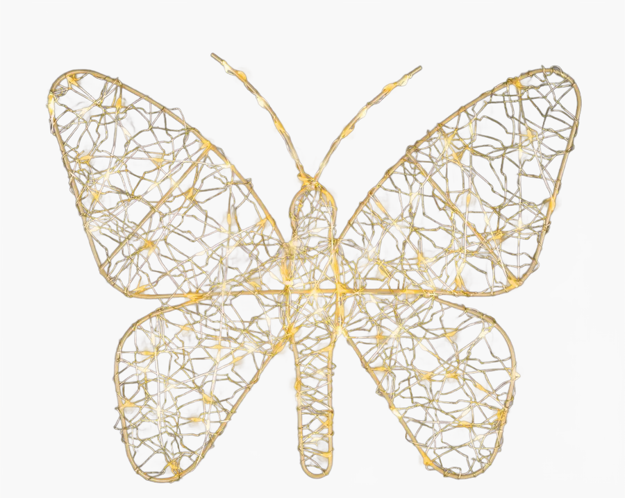 12" Micro Warm White & Classic Warm LED Gold Butterfly Battery Operated