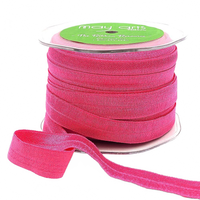 5/8 Inch Flat Fold Over Elastic Hot Pink