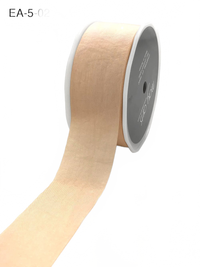 1.5 Inch Wrinkled Faux Champagne Silk Ribbon With Cut Edge