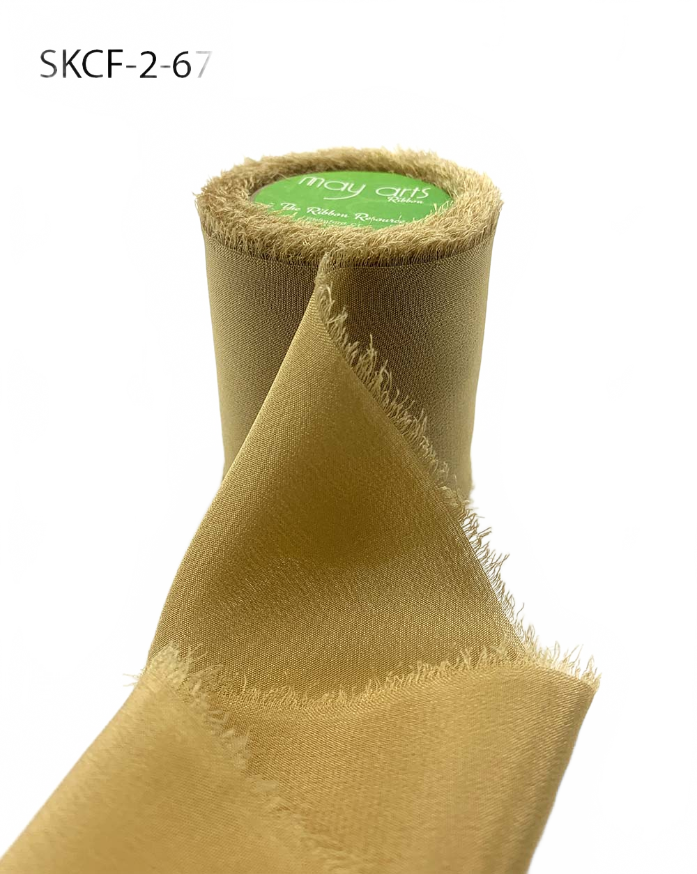 2 Inch 100% Silk Pale Gold Crepe With Frayed Edge (Non-Dyed And Hand-Dyed)