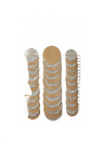 Silver Glitter Dot Paper Garland Silver Glitter/Kraft Dots