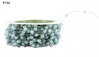 3/16 Inch Wired Pearl Bead Cord String Ribbon