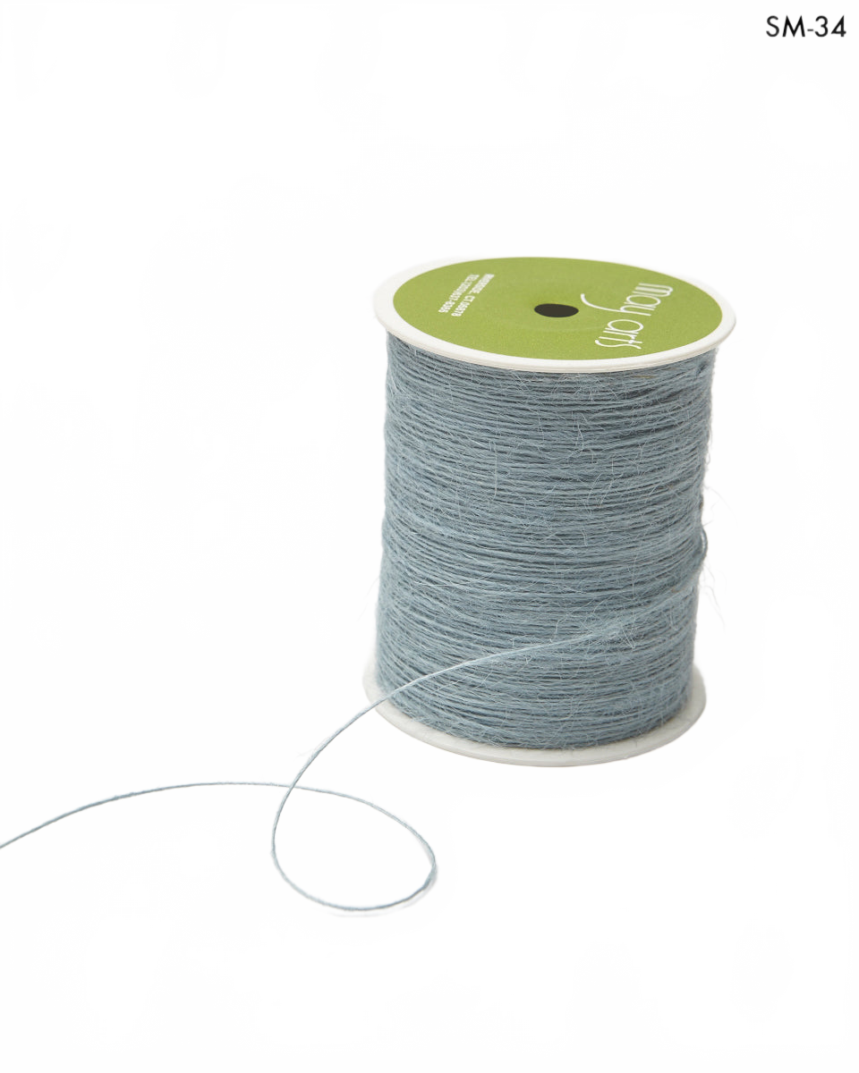 1 Millimeter 100% Jute Light Blue Burlap String Cord Ribbon
