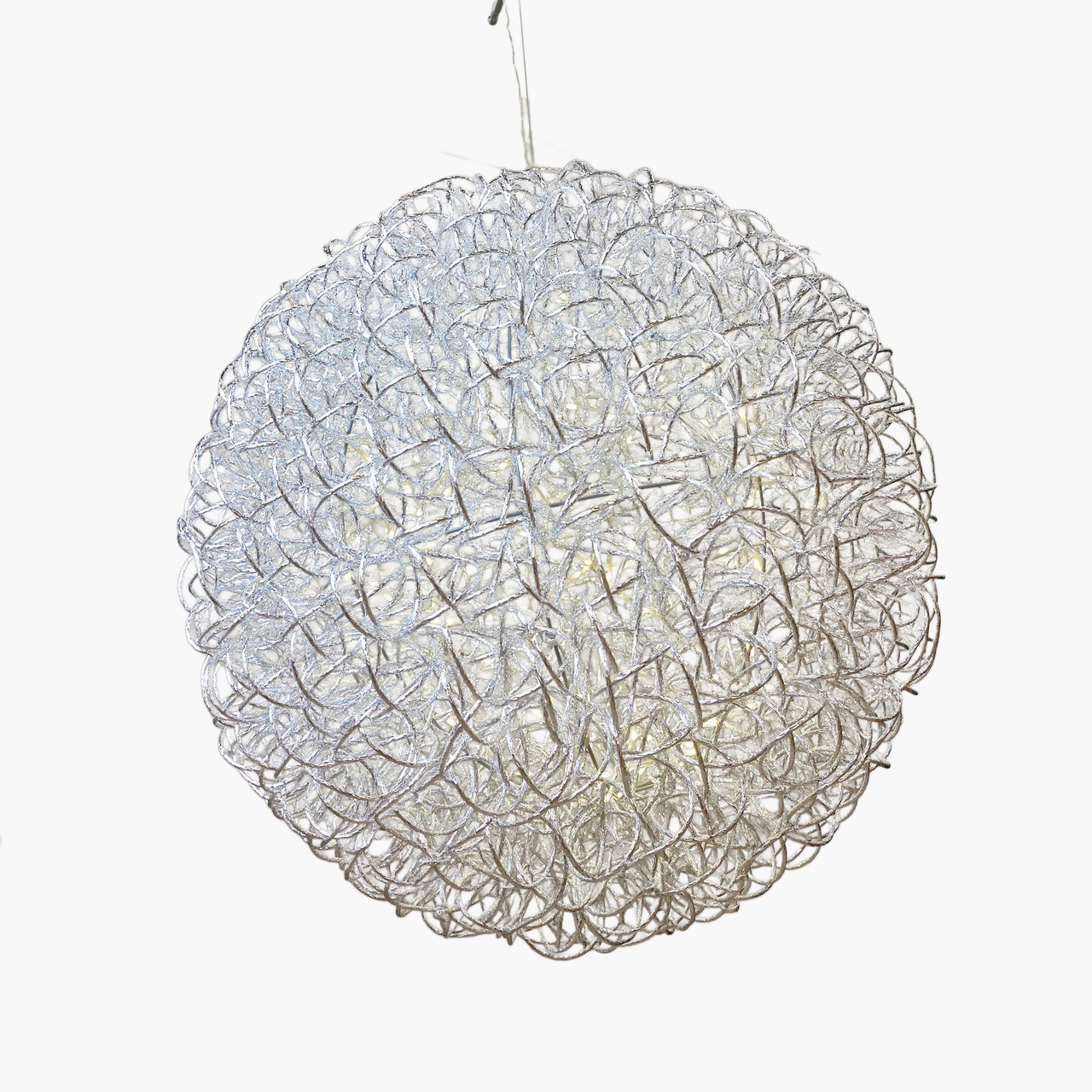 1.6 FT 100 LED Warm White Silver Ball