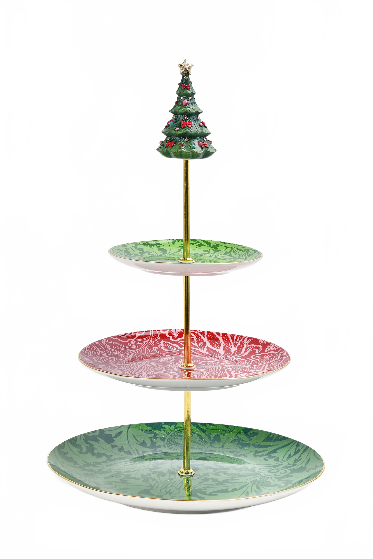 Cake Stand With Resin Xmas Tree