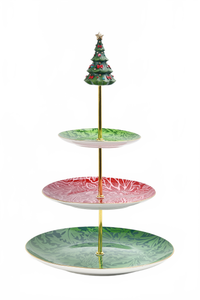 Cake Stand With Resin Xmas Tree
