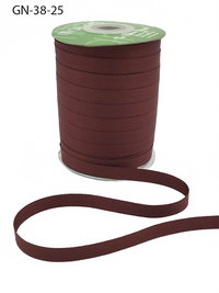 ~3/8 Inch Light-Weight Flat Burgundy Grosgrain Ribbon With Woven Edge