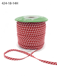 1/8 Inch Mini Diagonal Stripes Red Ribbon With Woven Edge