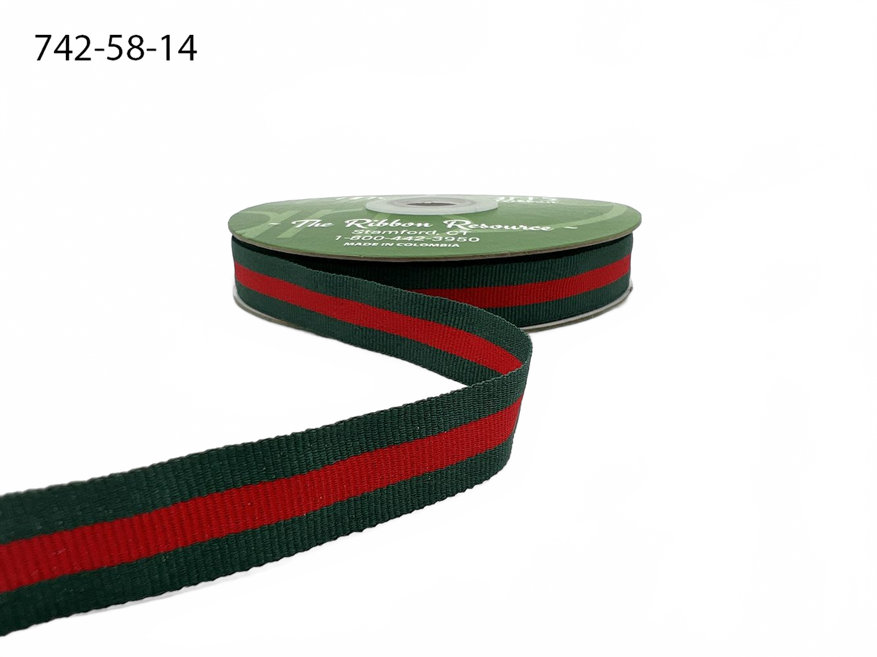 5/8 Inch Modern Stripe Grosgrain Woven Edge Ribbon