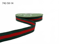 5/8 Inch Modern Stripe Grosgrain Woven Edge Ribbon