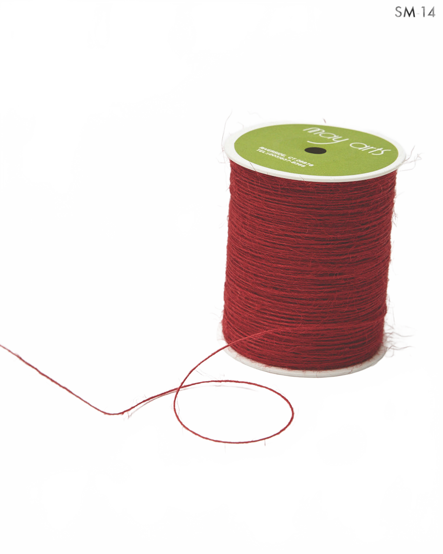 1 Millimeter 100% Jute Red Burlap String Cord Ribbon