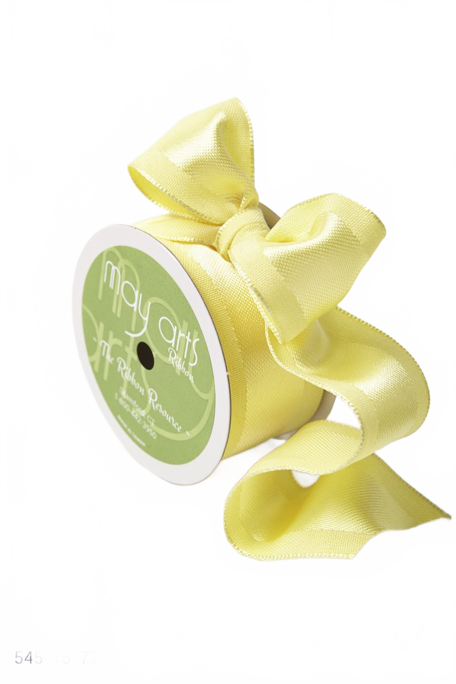 1.5 Inch Woven Upholstery Fabric Lemon Ribbon With Wired Edge