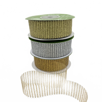 1 Inch Loose Weave Metallic Knit Net Ribbon