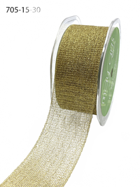 1.5 Inch Gold Metallic Knit Net Ribbon