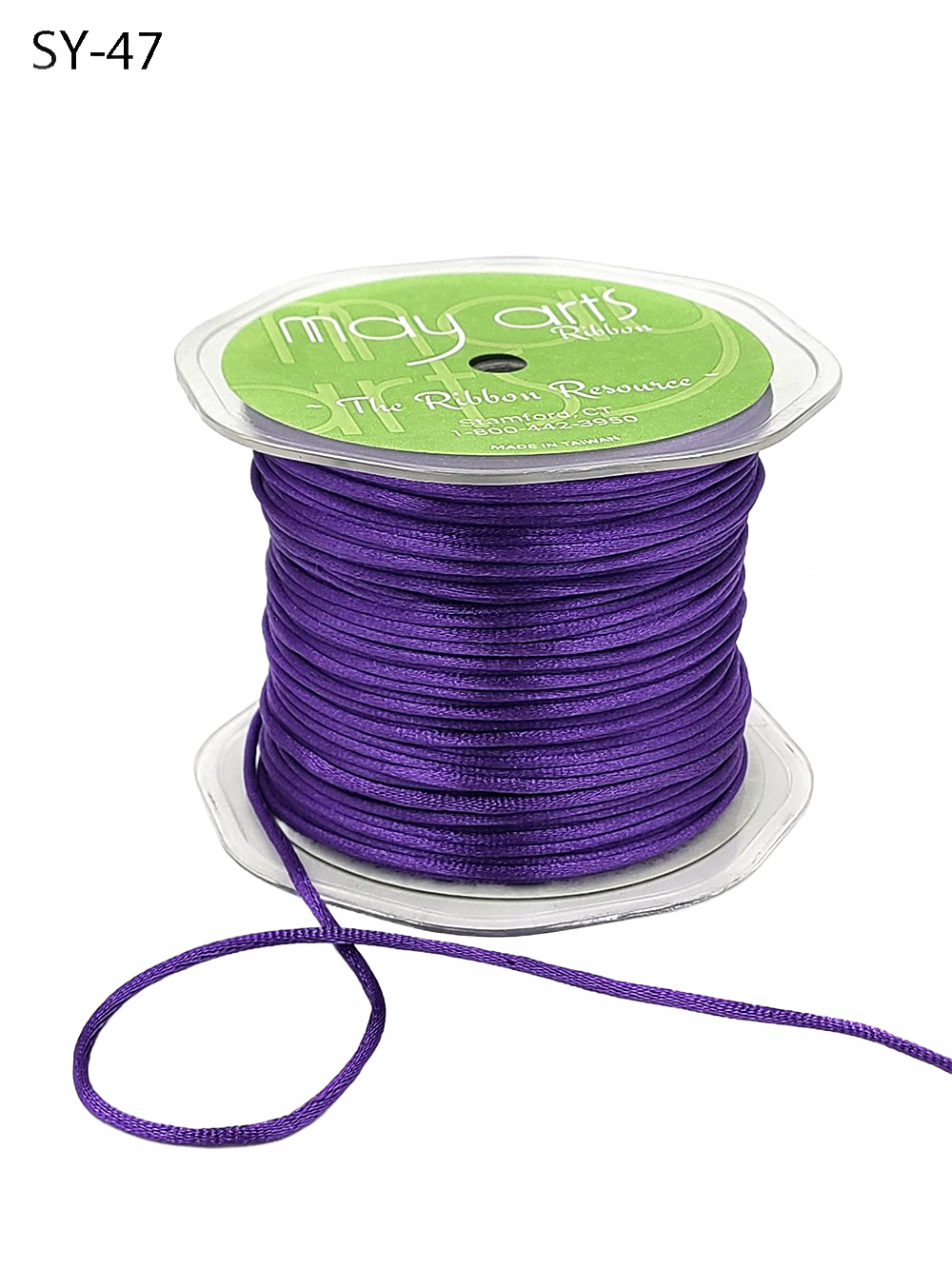 1/8 Inch Violet Satin String Cord Ribbon