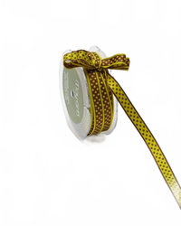 3/8 Inch Reversible Dots Ribbon With Woven Edge