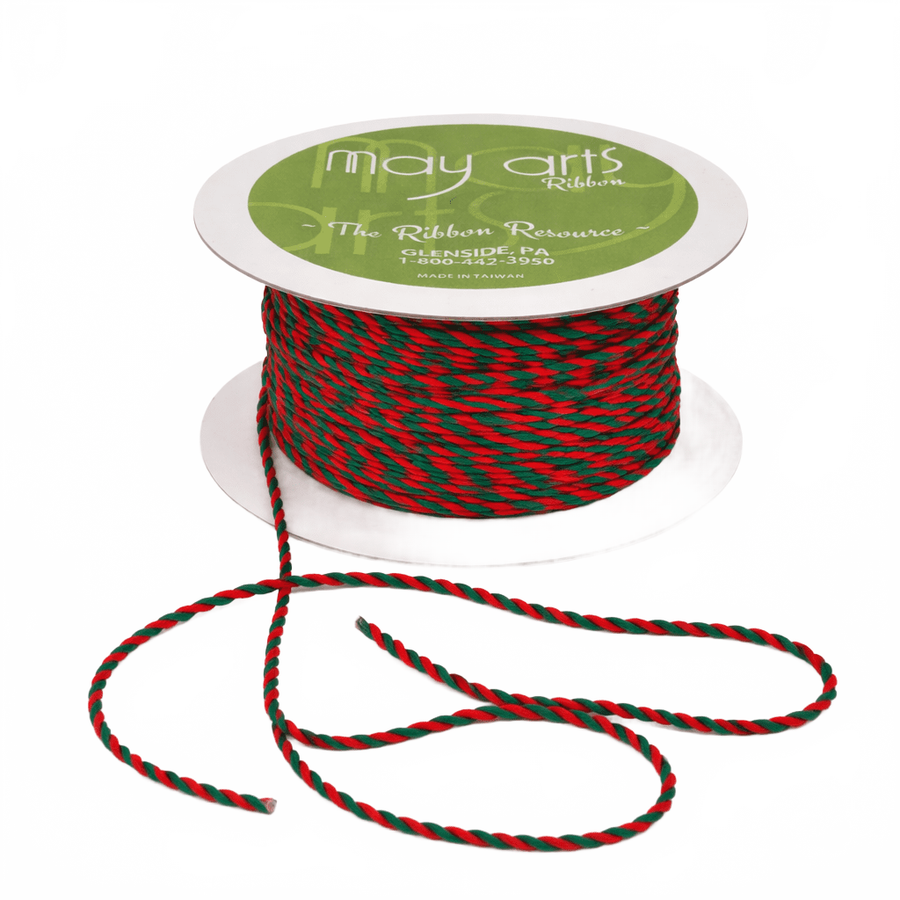 1/16 Inch Christmas Twisted Rope Cord Ribbon