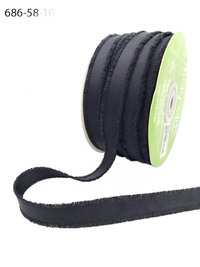 ~ 5/8″ Fuzzy Black Grosgrain Ribbon