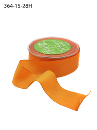 1.5 Inch Orange Taffeta Ribbon With Wired Edge