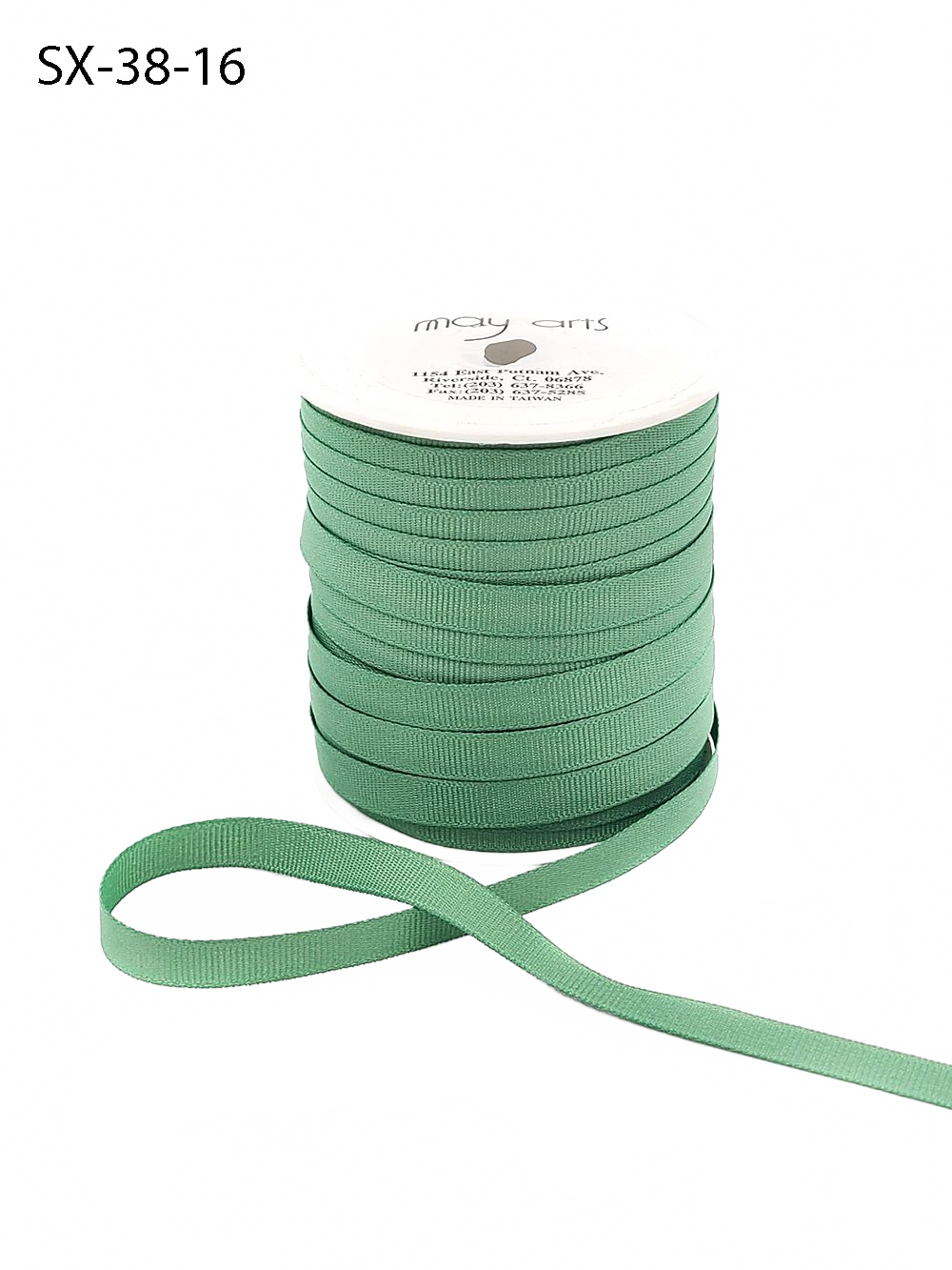 3/8 Inch Heavy-Weight (Higher Thread Count) Classic Olive Grosgrain Ribbon With Woven Edge