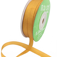 100% Hand-Dyed 1/4 Inch Rust Silk Ribbon With Woven Edge