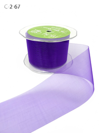 2 Inch Soft Shimmer Royal Purple Organza Ribbon