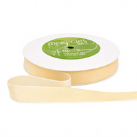 3/4 Inch Classic Buttercream Velvet Ribbon With Woven Edge