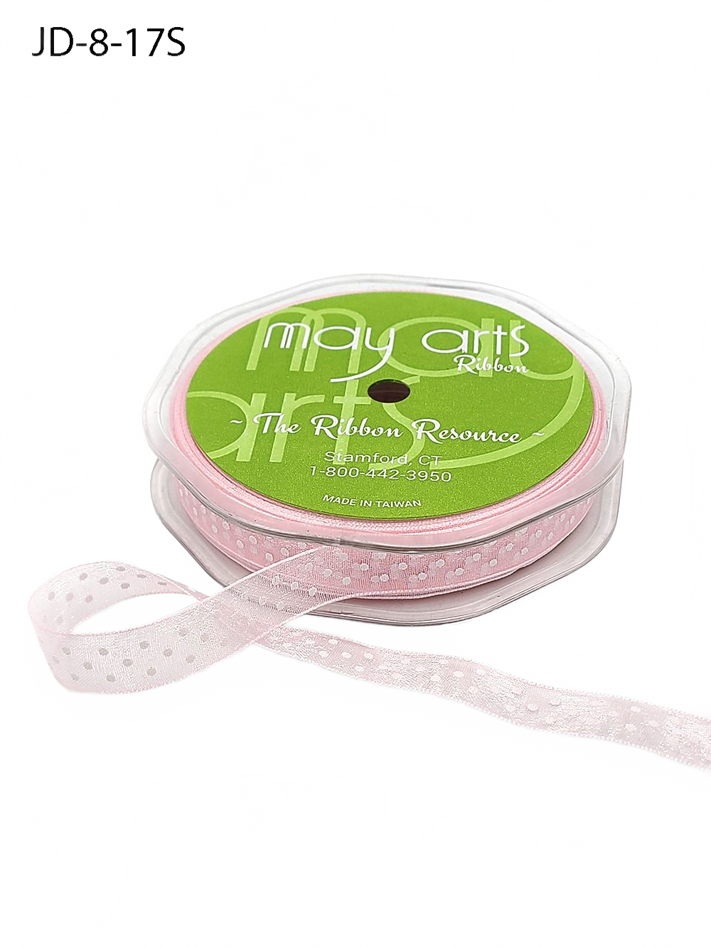 3/8 Inch & 5/8 Inch Sheer Dots Ribbon