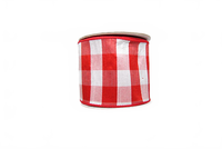 Ribbon Checks 4X10 Redand White