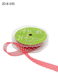 3/8 Inch & 5/8 Inch Sheer Dots Ribbon