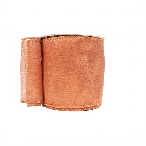 Ribbon Double Sheer 4" Rose Gold