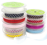 3/8 Inch & 5/8 Inch Sheer Dots Ribbon