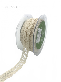 5/8 Inch Crochet Natural Ribbon