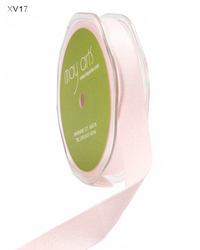 5/8 Inch Double Faced Faux Suede Pink Ribbon With Woven Edge
