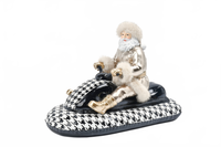 Santa Riding Snowmobile