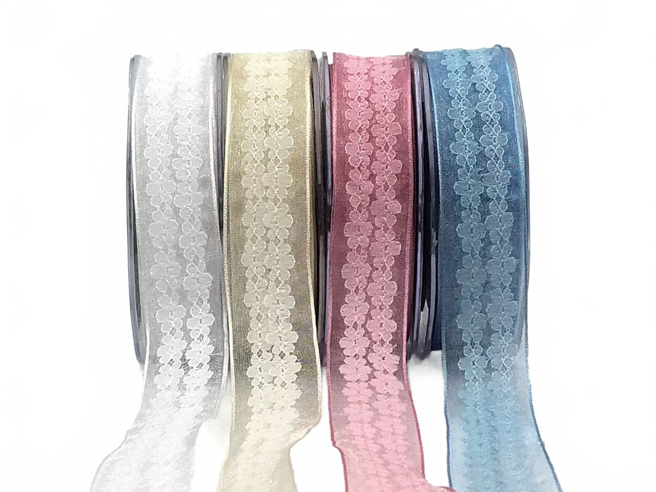 1 Inch Sheer Lace / Wired Ribbon