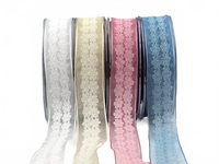 1 Inch Sheer Lace / Wired Ribbon