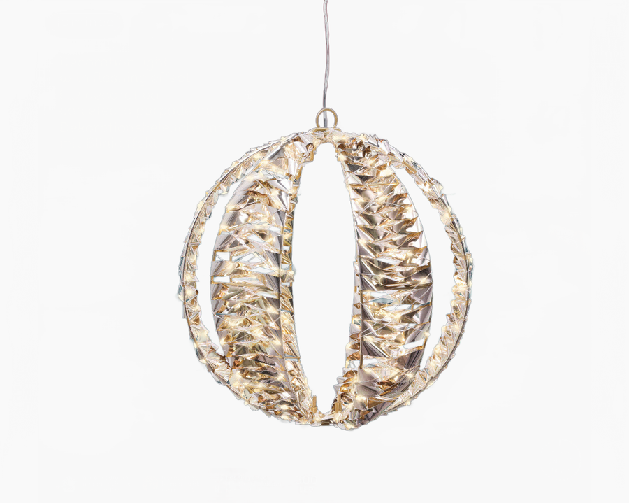 12" 300 LED Warm White Micro Gold Ball
