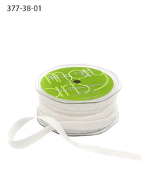 3/8 Inch Woven Metallic White Velvet Ribbon With Woven Edge