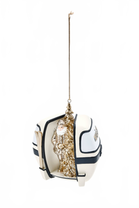 Santa In Gondola Ornament