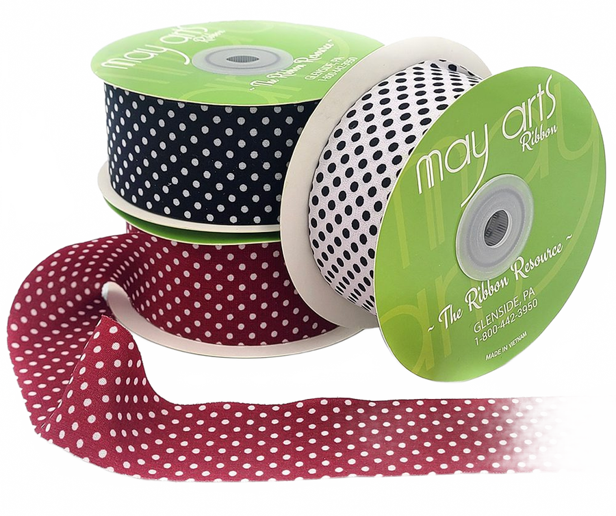 1.5 Inch Modern Mini Dot Print Ribbon